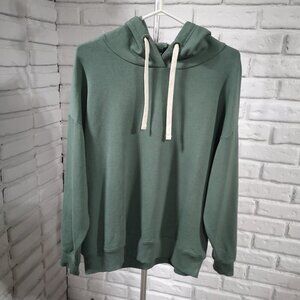 Buffalo David Bitton Men's Size Medium Green Fleece Lined Drawstring Hoodie